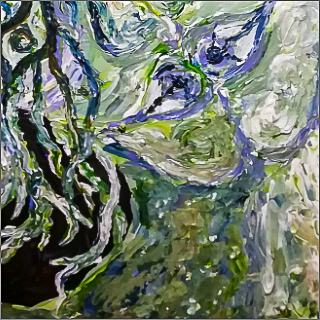 A detail of DEMIURG, a painting by GAMMArt