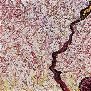 A detail of INCANTATION, a painting by GAMMArt
