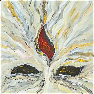 A detail of KAIKO, a painting by GAMMArt