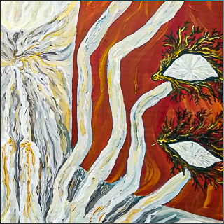 A detail of KAIKO, a painting by GAMMArt