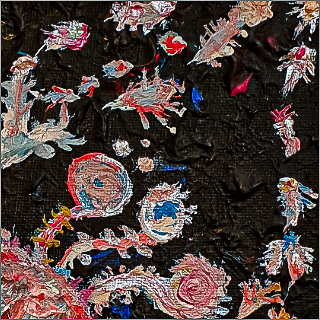 A detail of LAZARUS, a painting by GAMMArt