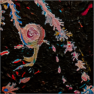 A detail of LAZARUS, a painting by GAMMArt