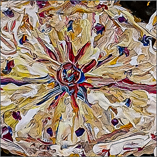 A detail of OCULIMARGARITA, a painting by GAMMArt