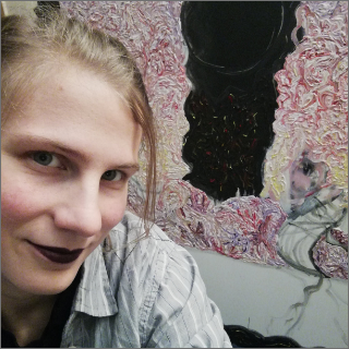 Illustration with a painting detail
